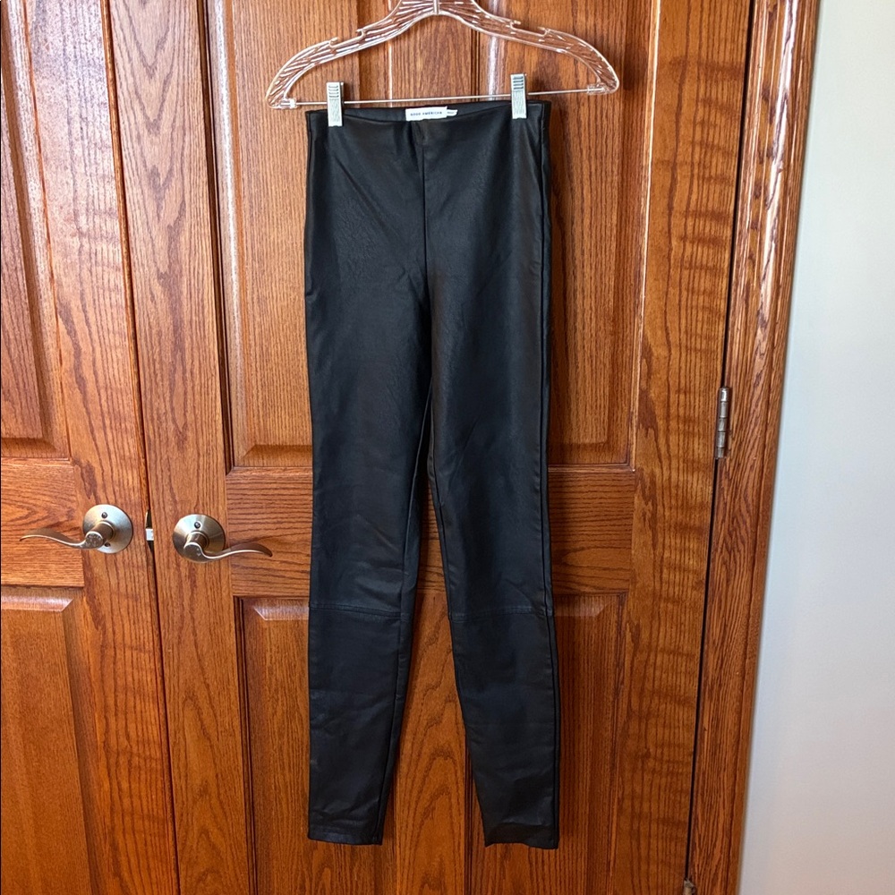 Good American Black Leatherette Pants